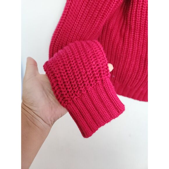 ATM Anthony Thomas Melillo Women Red Cotton/Cashmere Cardigan size Medium - Picture 3 of 10